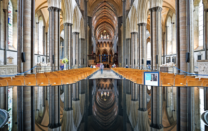Kathedrale von Salisbury in der Grafschaft Wiltshire, Vereinigtes Königreich