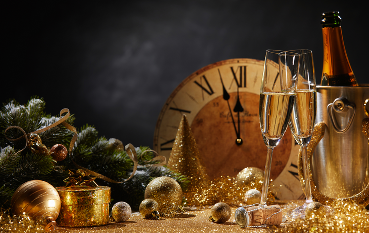Wide angle New Years banner