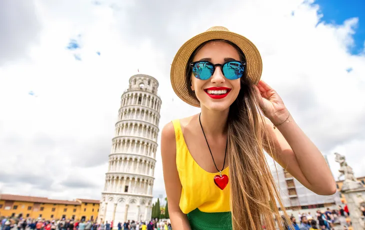 Schiefer Turm am Piazza dei Miracoli in Pisa, Italien