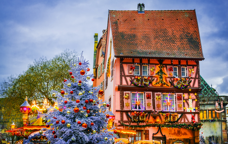 Weihnachtsmarkt in Colmar im Elsass, Frankreich