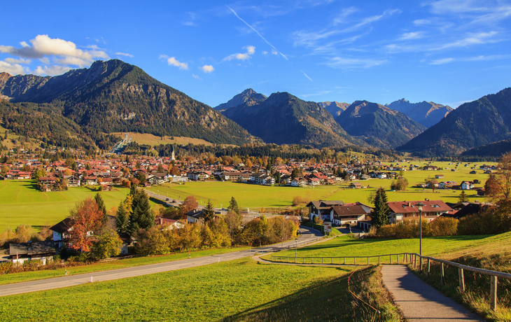 Oberstdorf im Allgäu im Herbst, Deutschland