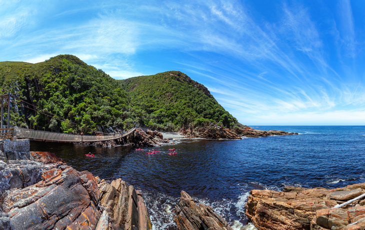 Hängebrücke im Tsitsikamma-Nationalpark an der Garden Route in Südafrika