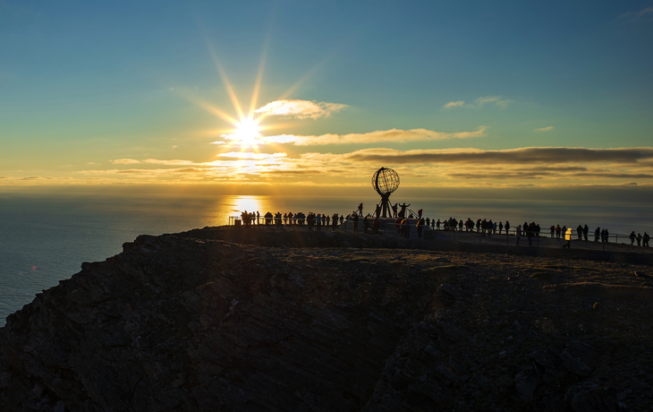 zur Mitternachtssonne am Nordkap