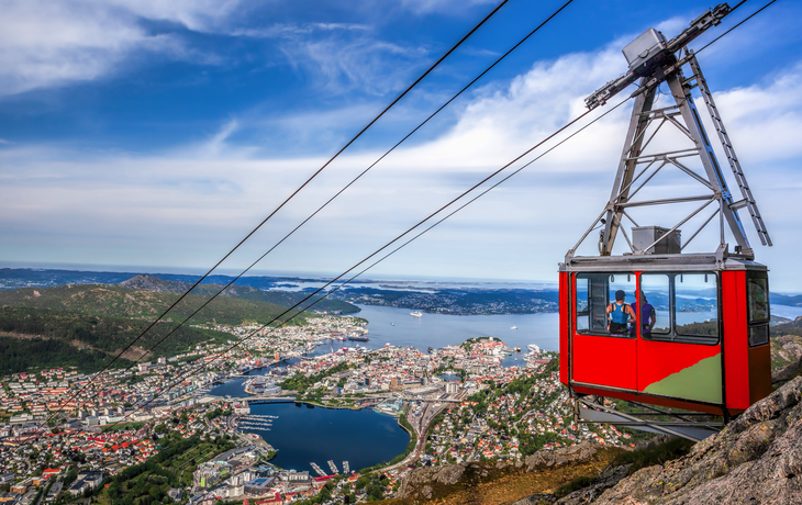 Ulriken-Seilbahn über Bergen, Norwegen