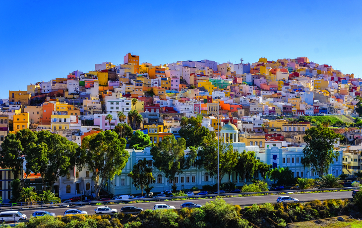 bunte Häuser in Ciudad Alta