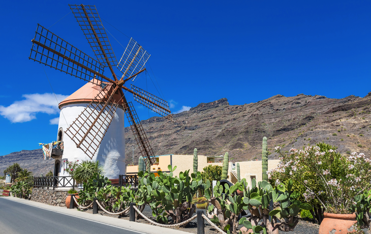 alte Windmühle in der Nähe von Mogan auf Gran Canaria