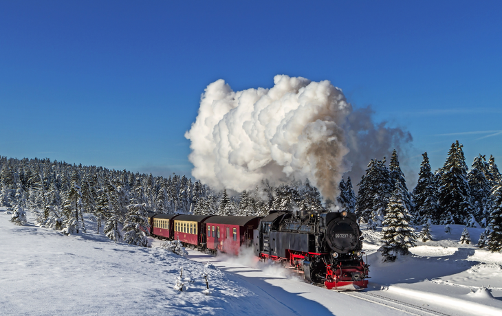 Brockenbahn der Harzer Schmalspurbahnen im Winter