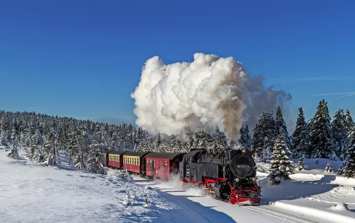 Brockenbahn der Harzer Schmalspurbahnen im Winter