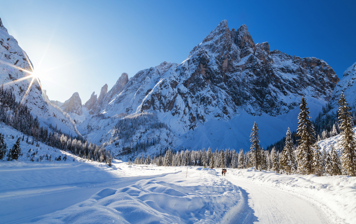 Sonniger Morgen im Val Fiscalina