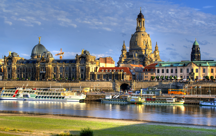 Elbufer in Dresden, Deutschland