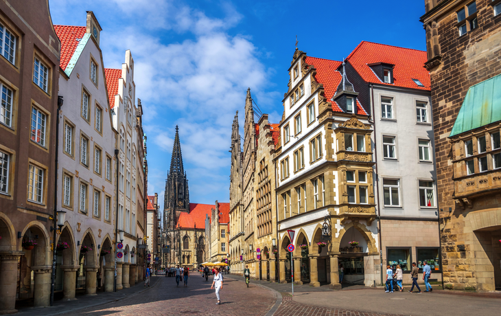 Prinzipalmarkt und Lambertikirche in Münster
