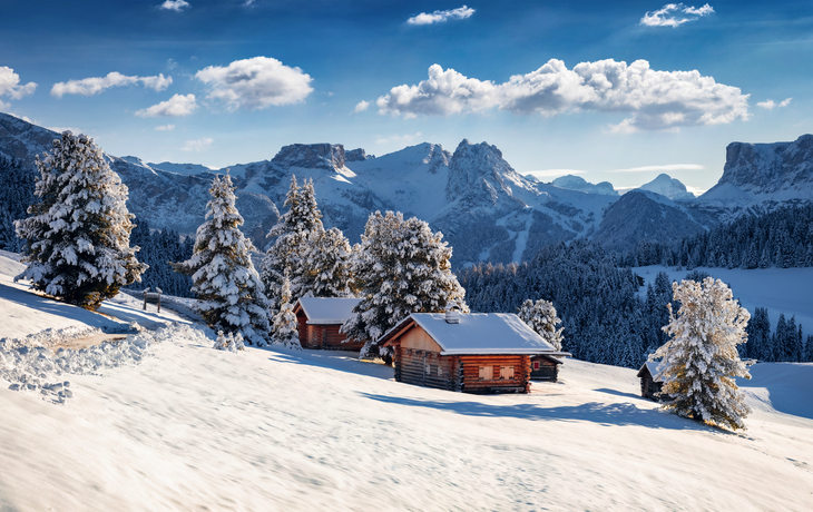 Winterblick auf die Seiser Alm