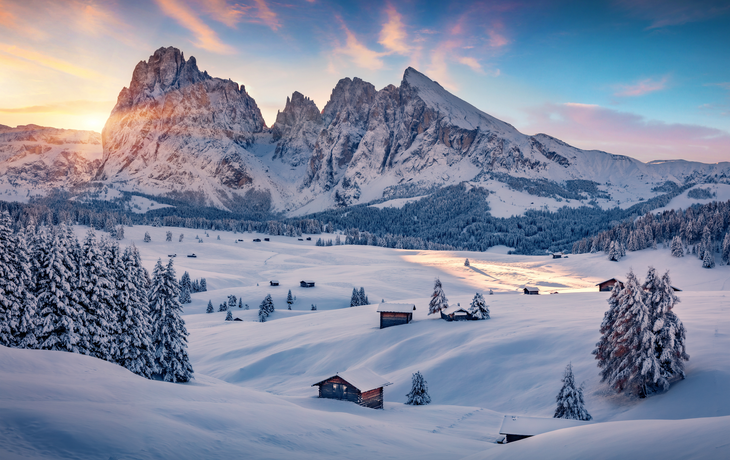 Winterblick auf die Seiser Alm