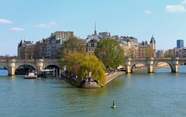 Aussicht auf die Ile de la Cité in der Innenstadt von Paris