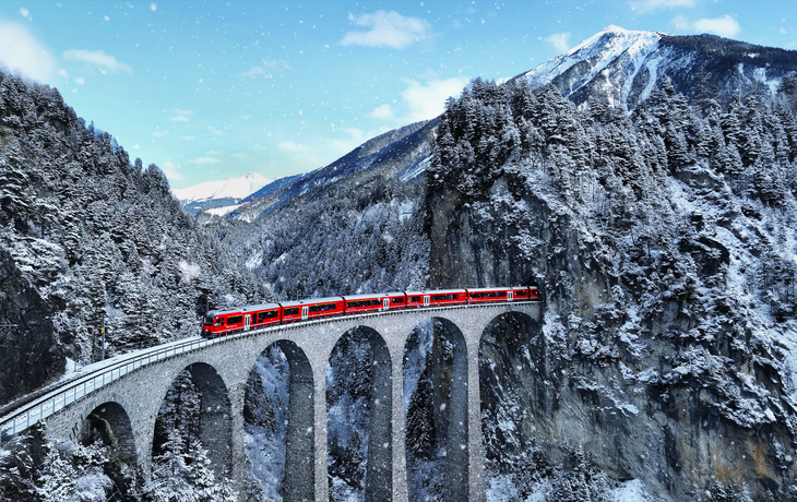 Landwasserviadukt in Filisur, Schweiz