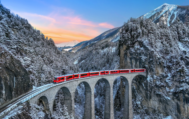 Landwasserviadukt in Filisur, Schweiz