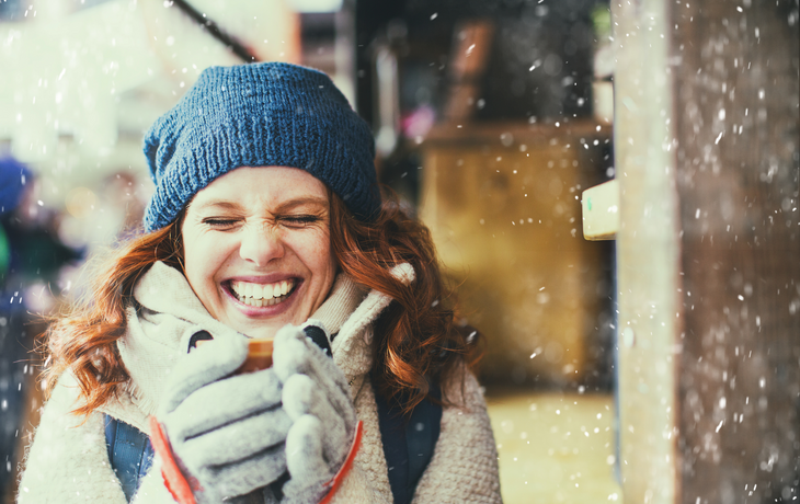 heißes Getränk im Winter