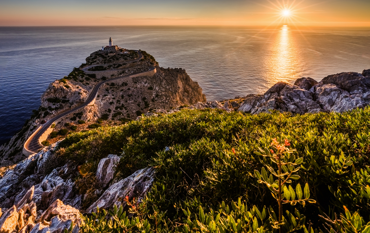 Leuchtturm am Cap Formentor bei Sonnenaufgang