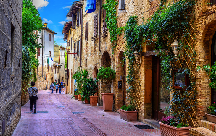 San Gimignano - eine typisch toskanische Stadt in Italien