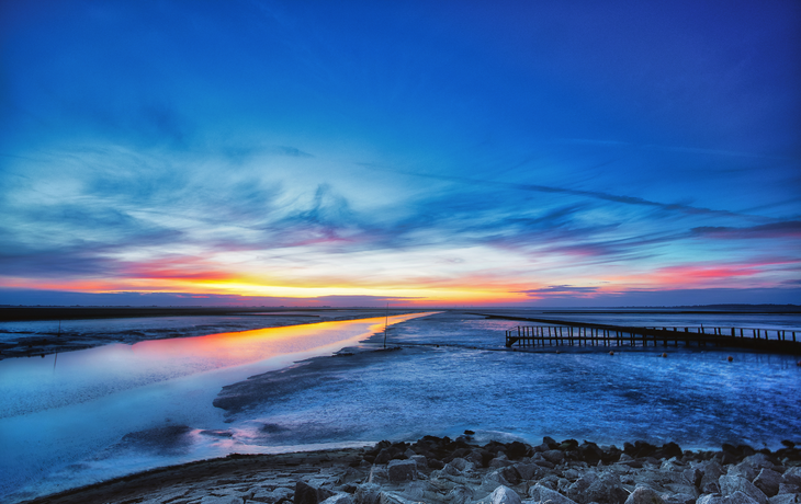 winterlicher Strand von Husum