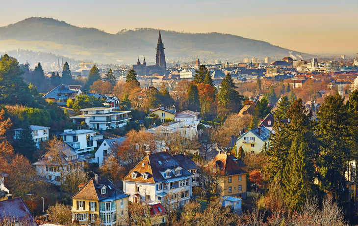 Panorama von Freiburg im Breisgau in Deutschland