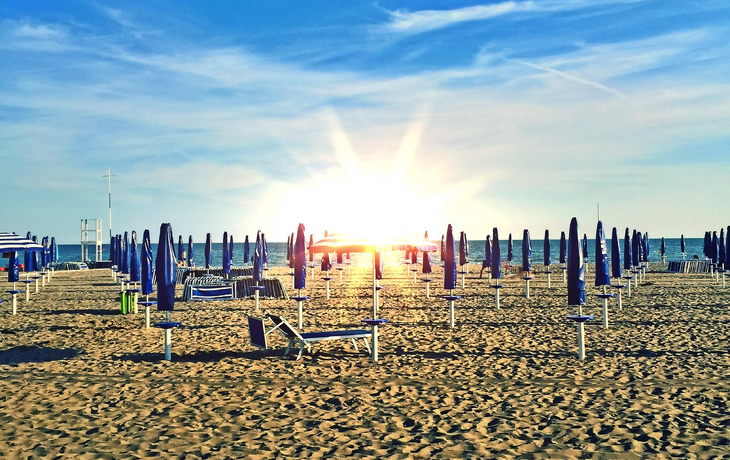 Strand in Grado, Italien