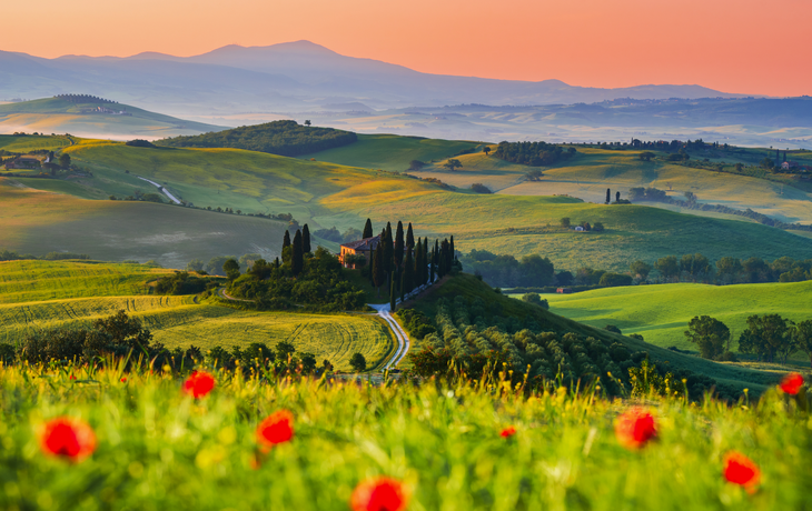 Val d'Orcia in der Toskana