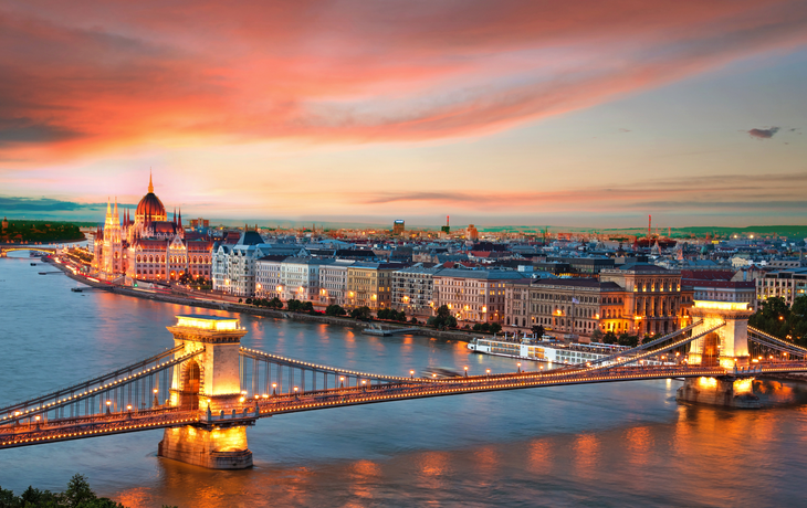 Sonnenuntergang über Budapest