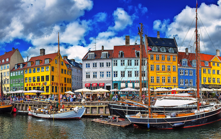 Nyhavn in Kopenhagen, Dänemark