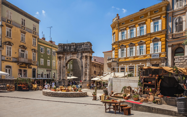Triumphbogen in Pula, Kroatien