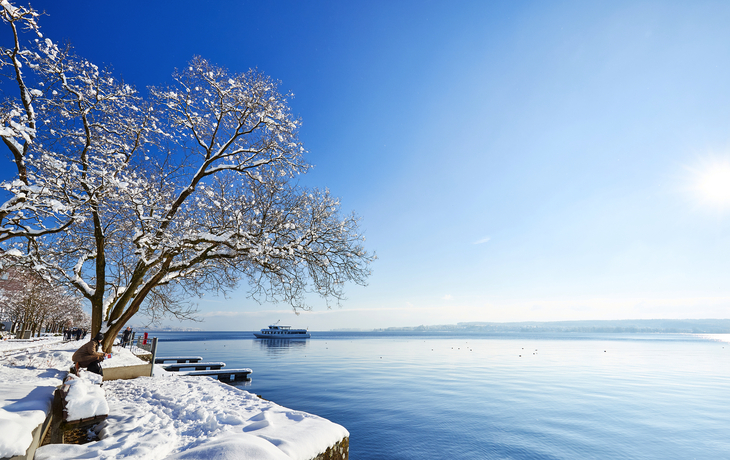 winterlicher Bodensee bei Überlingen