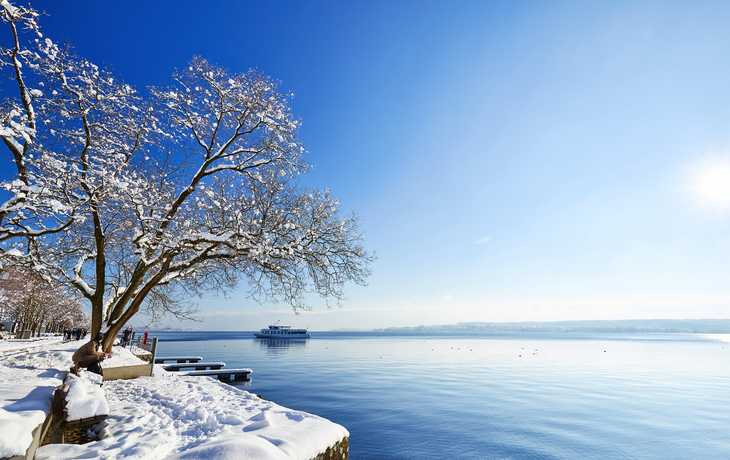 winterlicher Bodensee bei Überlingen