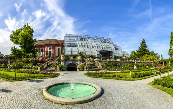 Palmenhaus auf der Insel Mainau am Bodensee, Deutschland