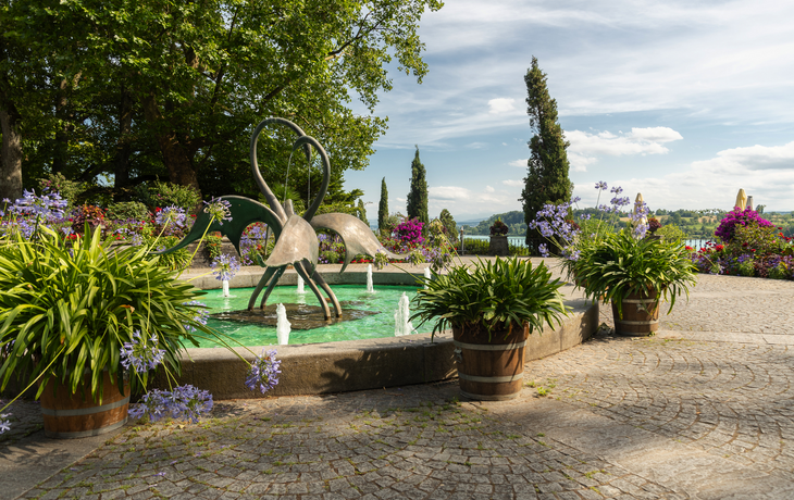 Brunnen auf der Insel Mainau in Deutschland