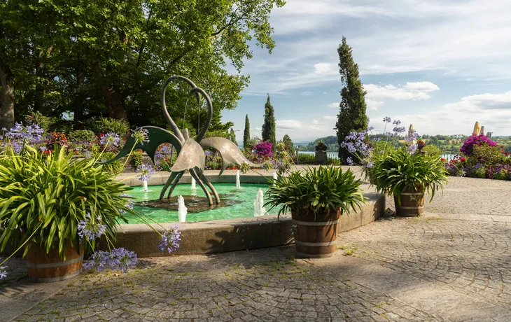 Brunnen auf der Insel Mainau in Deutschland