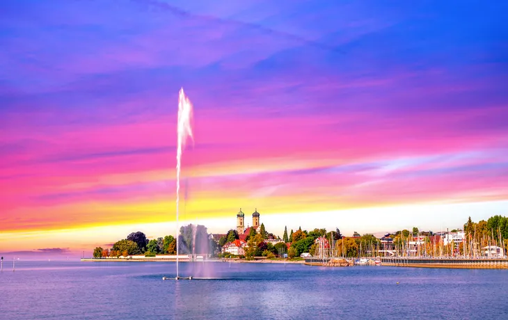 Blick über Friedrichshafenam Bodensee