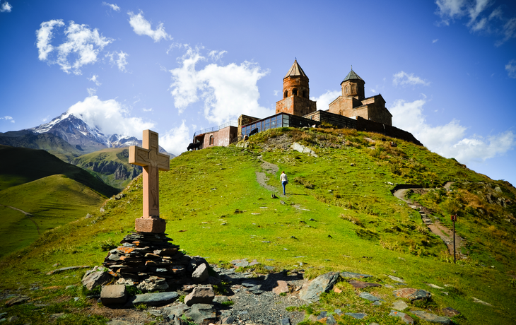 Dreifaltigkeitskirche in Gergeti, Georgien
