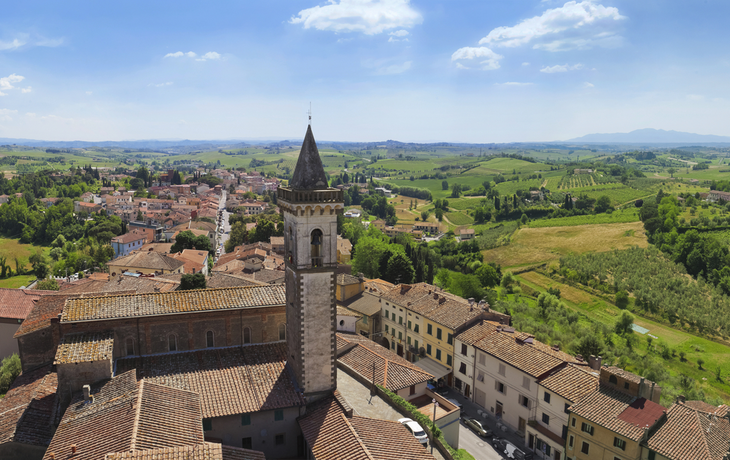 Vinci im Chianti-Gebiet, dem Geburtsort von Leonardo da Vinci, Italien