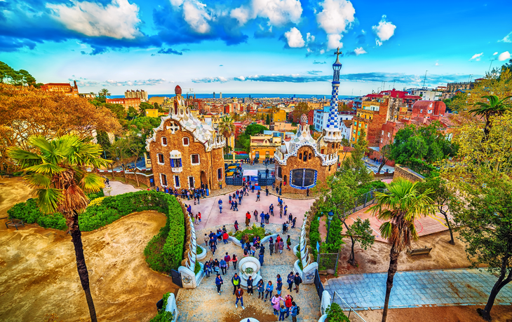 Park Güell in Barcelona, Spanien
