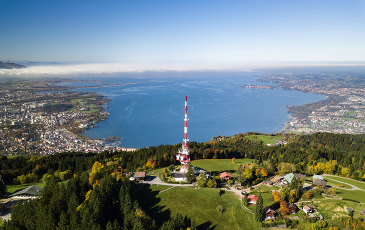 Blick vom Pfänder auf den Bodensee