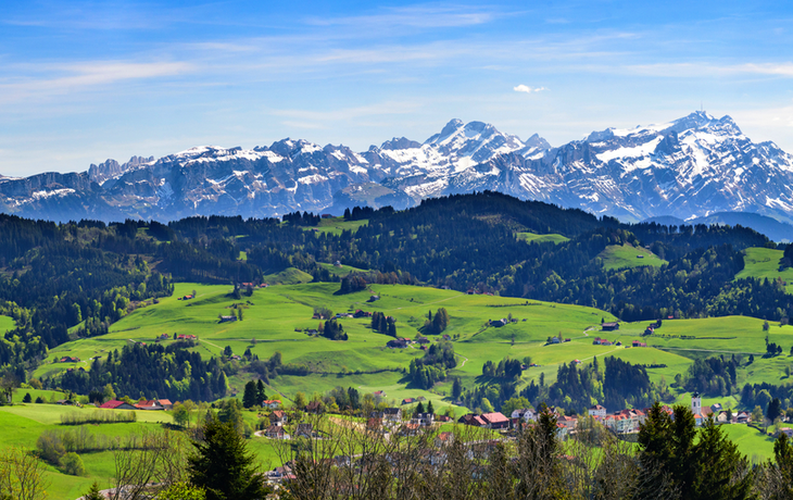 Appenzeller Land mit Alpstein-Massiv
