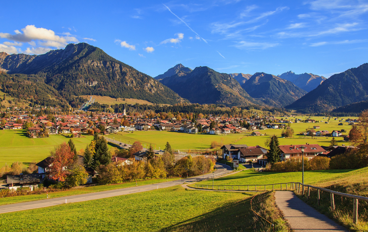Oberstdorf im Allgäu im Herbst, Deutschland