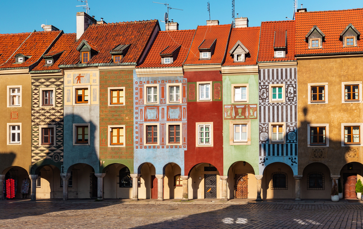 Posen - bunte traditionelle Häuser in der Altstadt