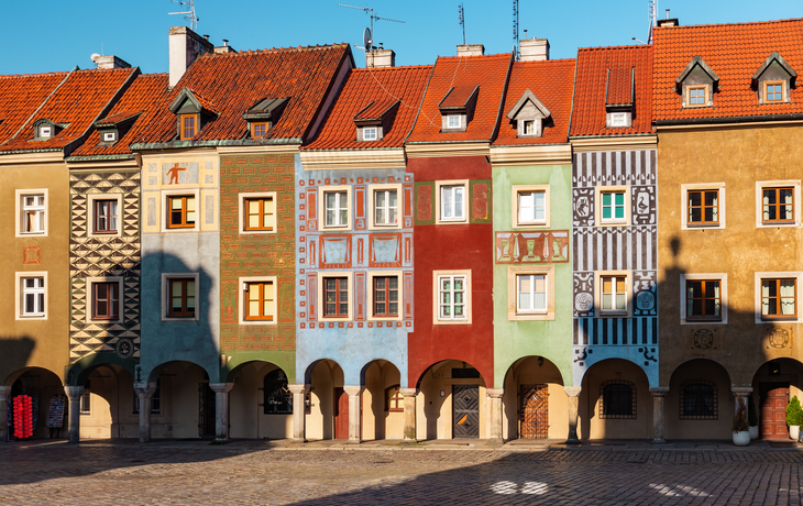 Posen - bunte traditionelle Häuser in der Altstadt