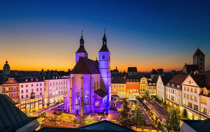 Weihnachtsmarkt in Regensburg, Deutschland