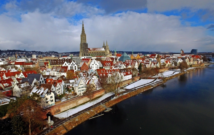 Ulm an der Donau im Winter
