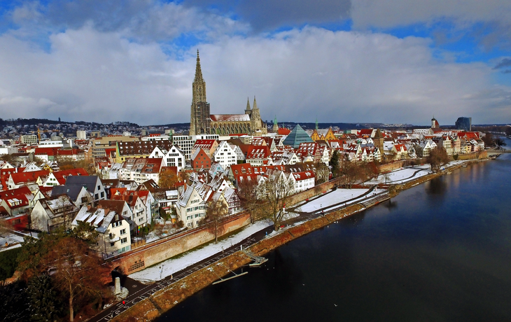 Ulm an der Donau im Winter