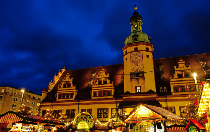 Weihnachtsmarkt in Leipzig, Deutschland