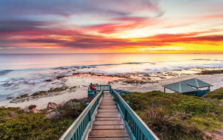 Sonnenuntergang am Meer nahe Perth