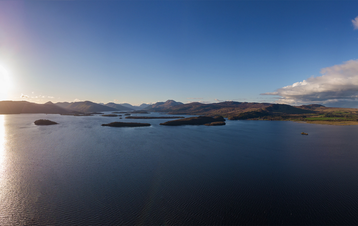 Loch Lomond in Schottland, Vereinigtes Königreich